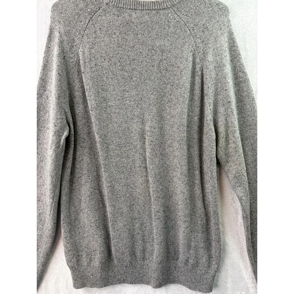 Classic Banana Republic Gray Cotton-Blend Crew Neck Sweater – Size M